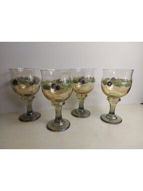 4 Pfaltzgraff Jamberry I2 oz Iced Tea Tumblers w/ Labels